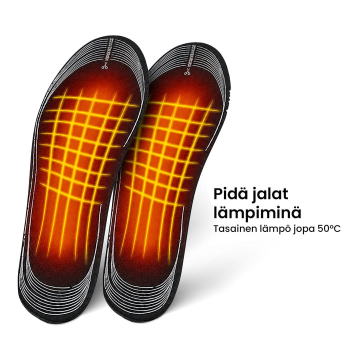 Lämmitettävät pohjalliset USB-liitännällä