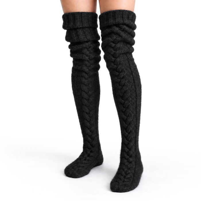 Vartalokauppa Cozysocks - Lämpimät ja mukavat pitkät sukat – Musta