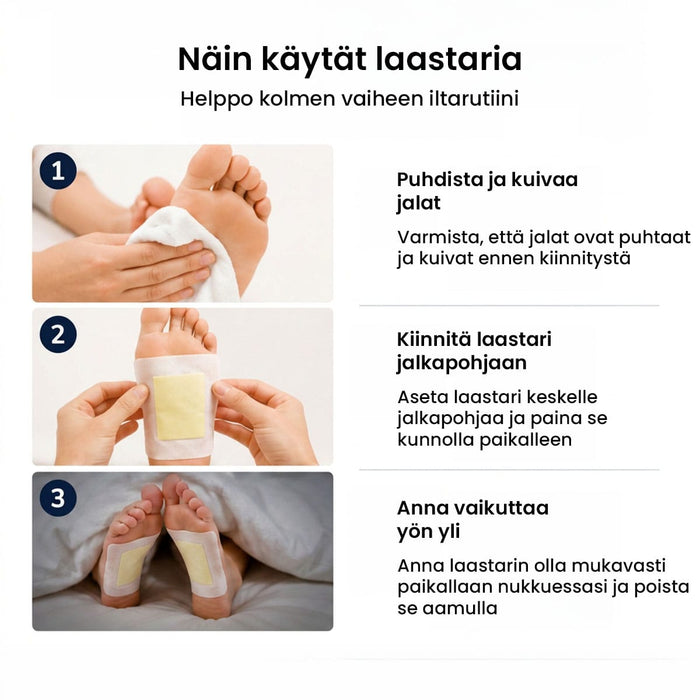 Detox-jalkalaastarit (10-pack)