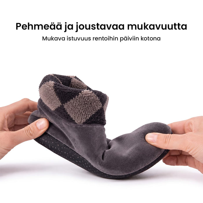 Lämpimät sisätossut liukuesteellä