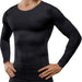 Vartalokauppa Shapewear Musta / M Hoikentava aluspaita (pitkät hihat)